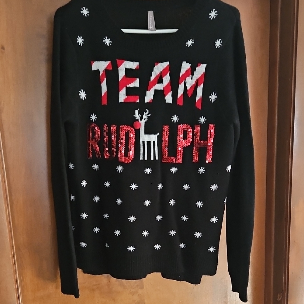 Black Team Rudolph Sweater